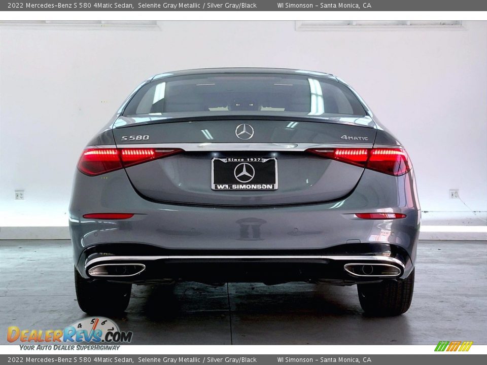 2022 Mercedes-Benz S 580 4Matic Sedan Selenite Gray Metallic / Silver Gray/Black Photo #3