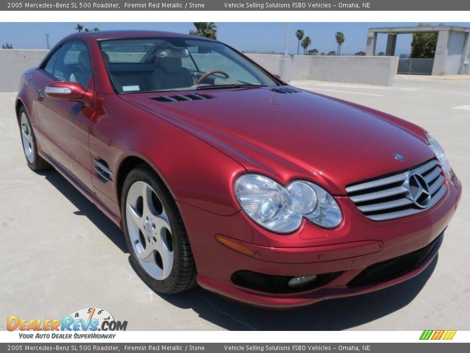 2005 Mercedes-Benz SL 500 Roadster Firemist Red Metallic / Stone Photo #5