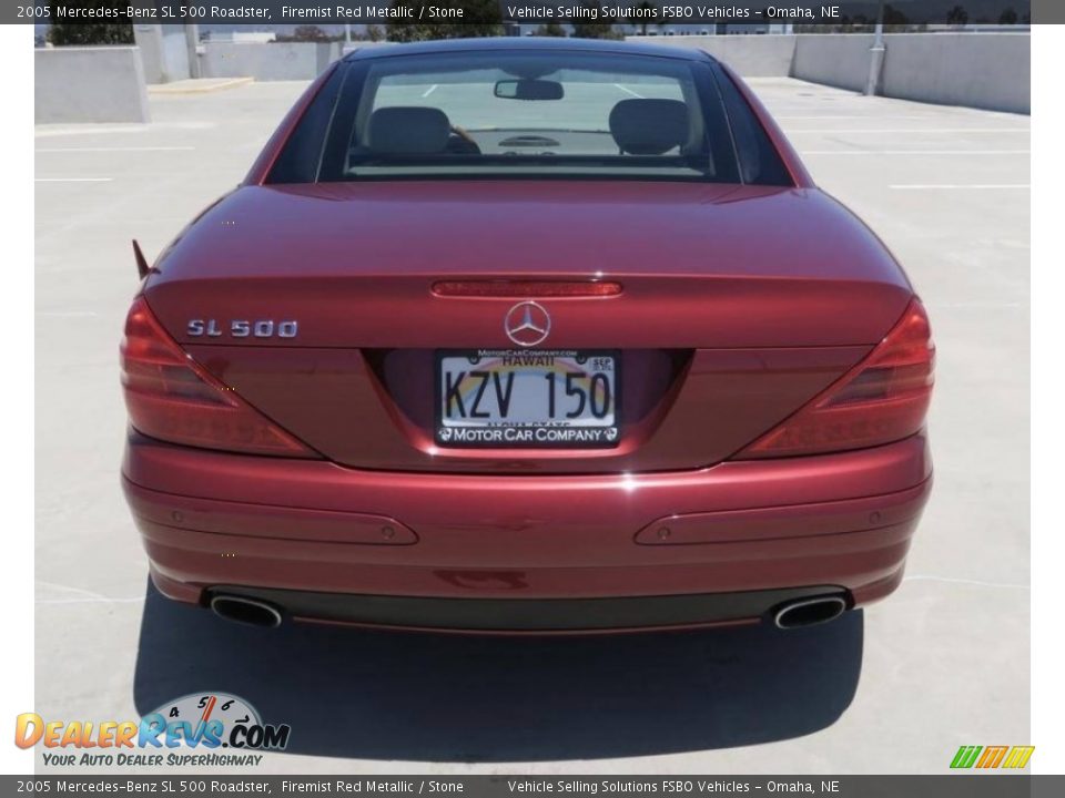 2005 Mercedes-Benz SL 500 Roadster Firemist Red Metallic / Stone Photo #6