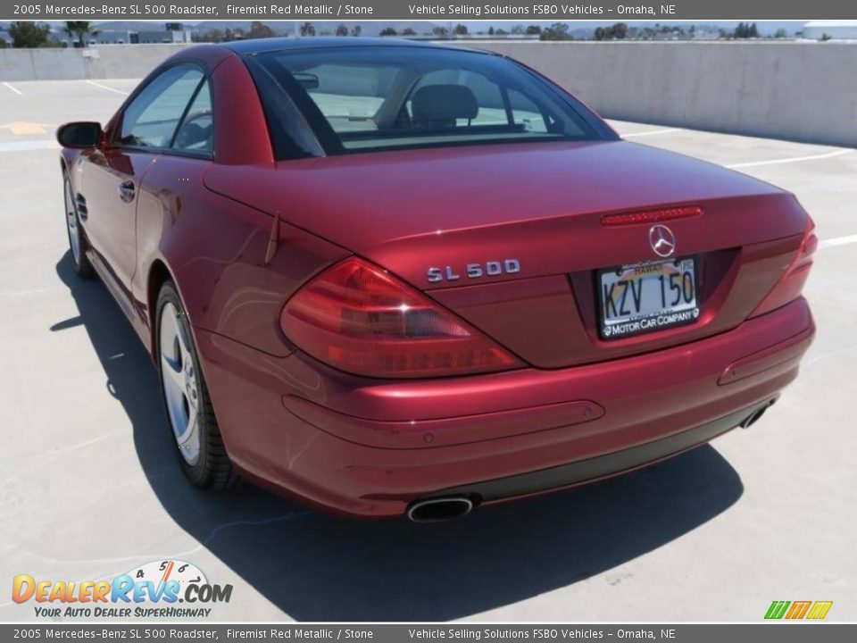 2005 Mercedes-Benz SL 500 Roadster Firemist Red Metallic / Stone Photo #7