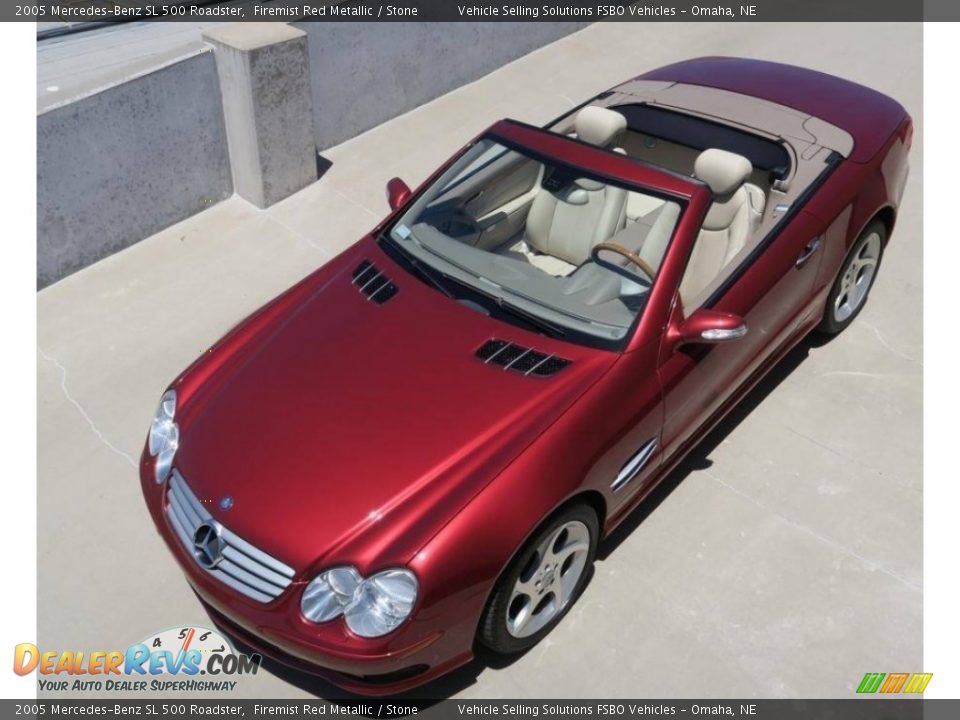 2005 Mercedes-Benz SL 500 Roadster Firemist Red Metallic / Stone Photo #9