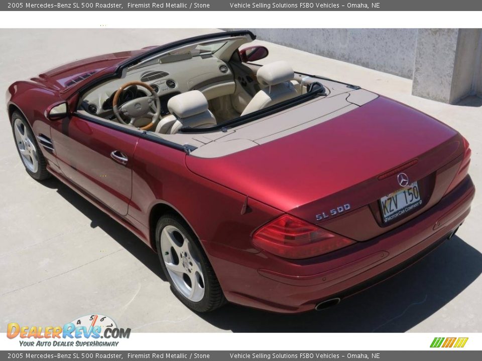 2005 Mercedes-Benz SL 500 Roadster Firemist Red Metallic / Stone Photo #10