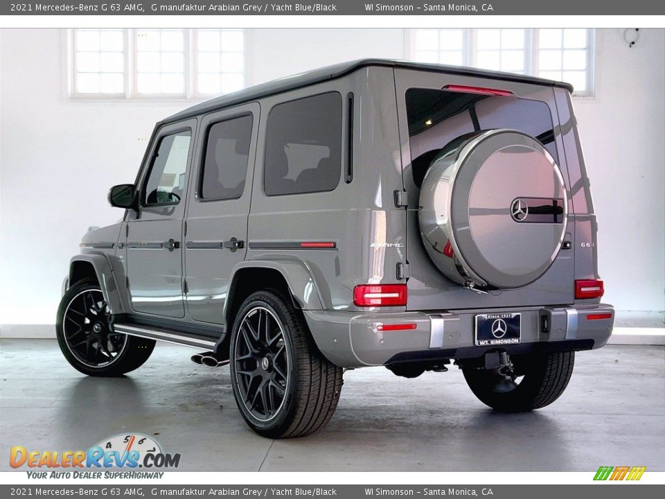 2021 Mercedes-Benz G 63 AMG G manufaktur Arabian Grey / Yacht Blue/Black Photo #2