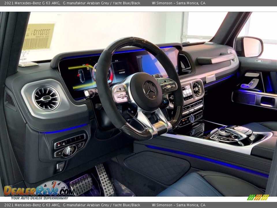 2021 Mercedes-Benz G 63 AMG G manufaktur Arabian Grey / Yacht Blue/Black Photo #4