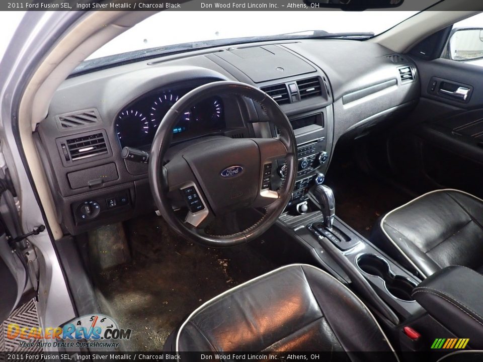 2011 Ford Fusion SEL Ingot Silver Metallic / Charcoal Black Photo #13
