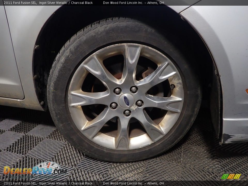 2011 Ford Fusion SEL Ingot Silver Metallic / Charcoal Black Photo #16