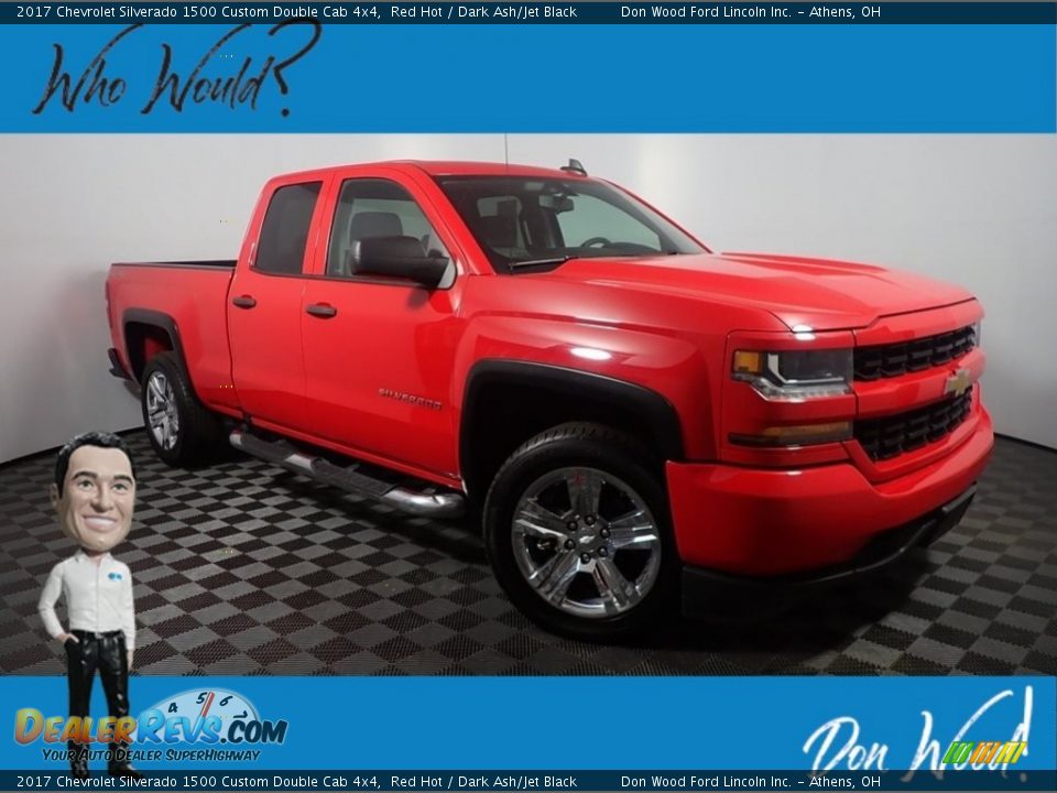 2017 Chevrolet Silverado 1500 Custom Double Cab 4x4 Red Hot / Dark Ash/Jet Black Photo #1