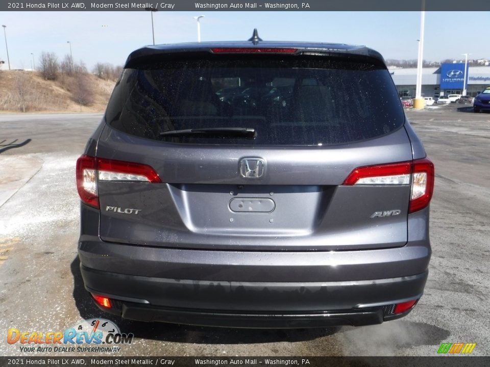 2021 Honda Pilot LX AWD Modern Steel Metallic / Gray Photo #8