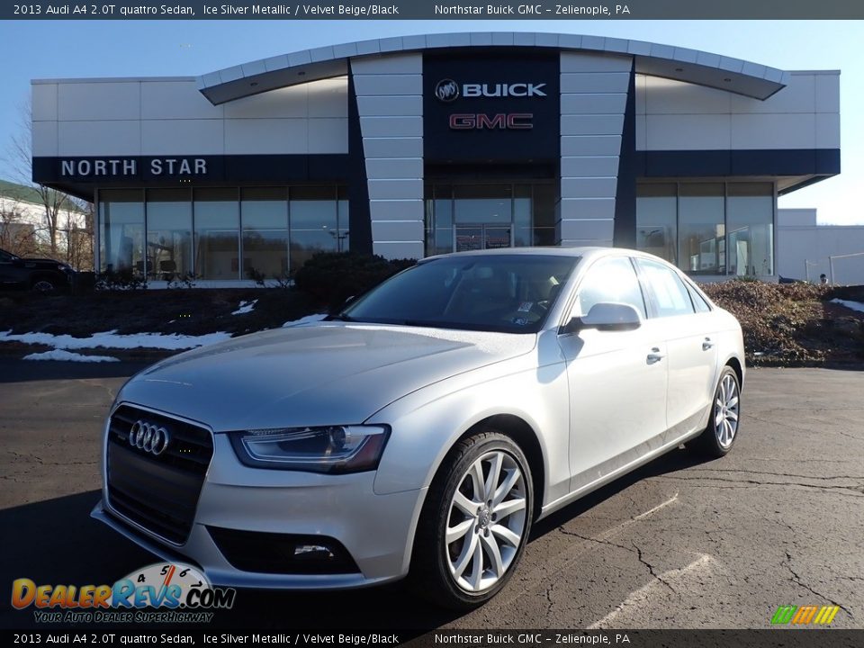 2013 Audi A4 2.0T quattro Sedan Ice Silver Metallic / Velvet Beige/Black Photo #1