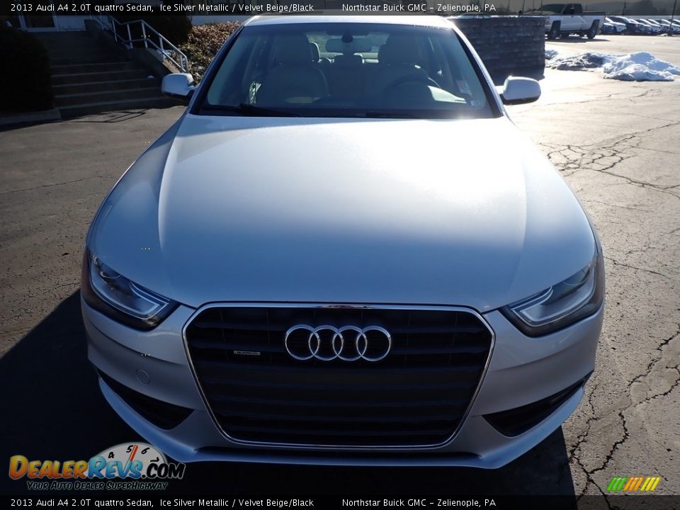 2013 Audi A4 2.0T quattro Sedan Ice Silver Metallic / Velvet Beige/Black Photo #3