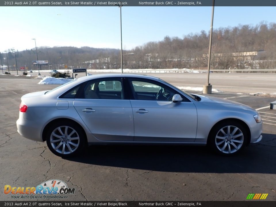 2013 Audi A4 2.0T quattro Sedan Ice Silver Metallic / Velvet Beige/Black Photo #5