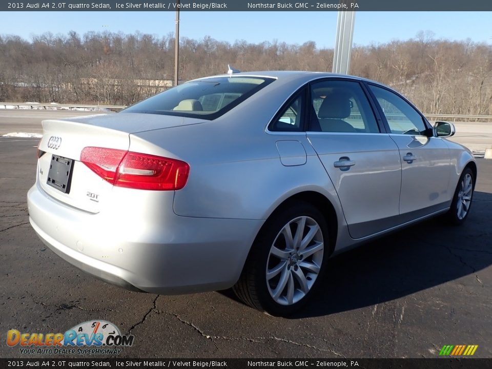 2013 Audi A4 2.0T quattro Sedan Ice Silver Metallic / Velvet Beige/Black Photo #8