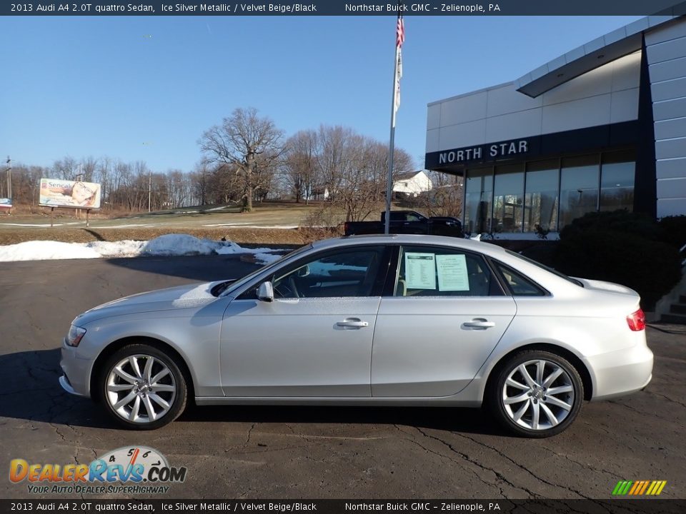 2013 Audi A4 2.0T quattro Sedan Ice Silver Metallic / Velvet Beige/Black Photo #12