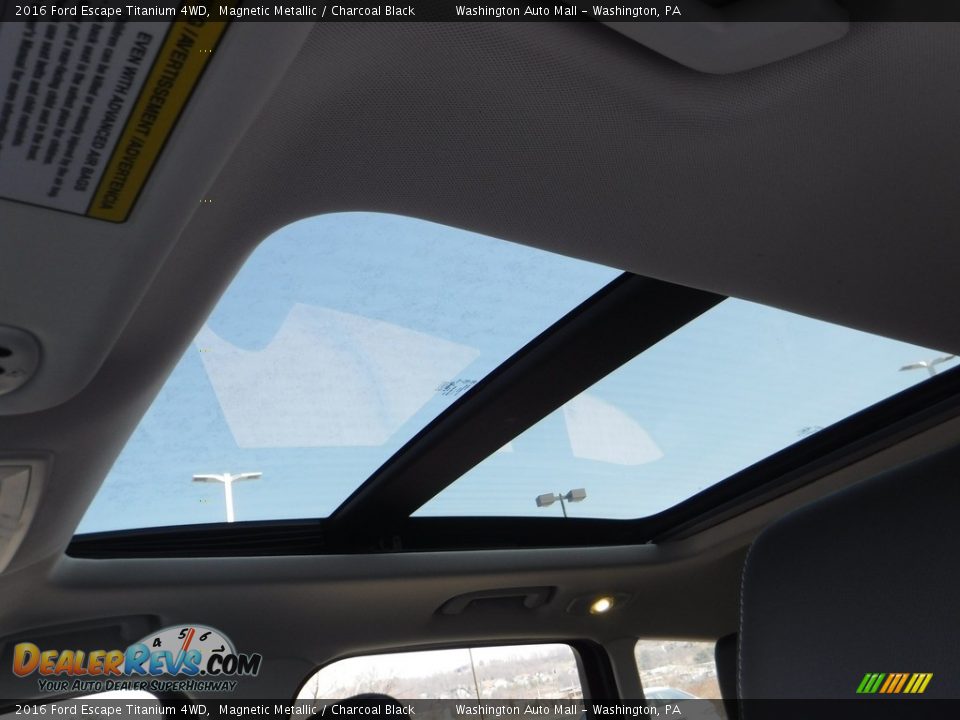 2016 Ford Escape Titanium 4WD Magnetic Metallic / Charcoal Black Photo #12