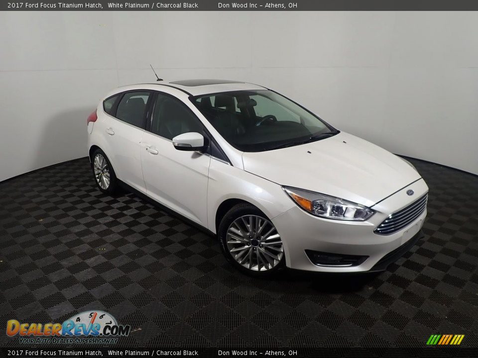 2017 Ford Focus Titanium Hatch White Platinum / Charcoal Black Photo #4