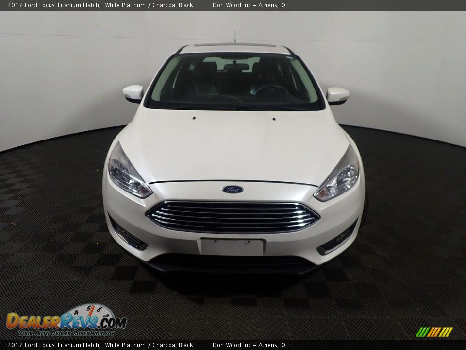 2017 Ford Focus Titanium Hatch White Platinum / Charcoal Black Photo #6