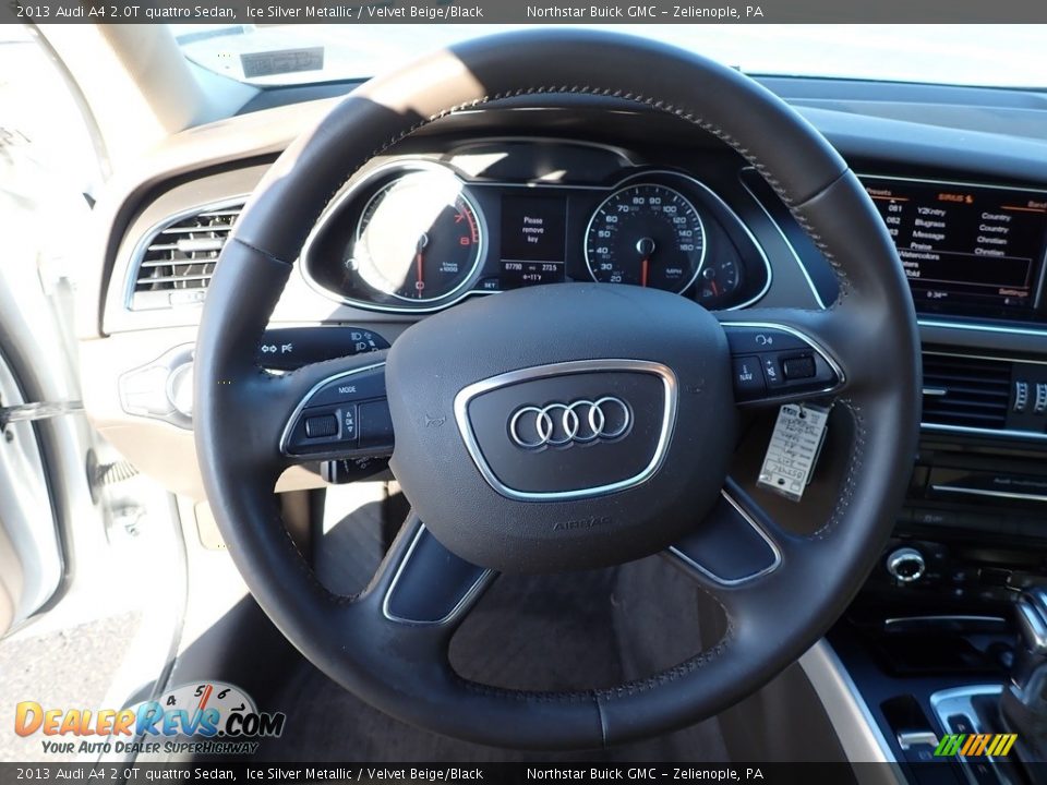 2013 Audi A4 2.0T quattro Sedan Ice Silver Metallic / Velvet Beige/Black Photo #20