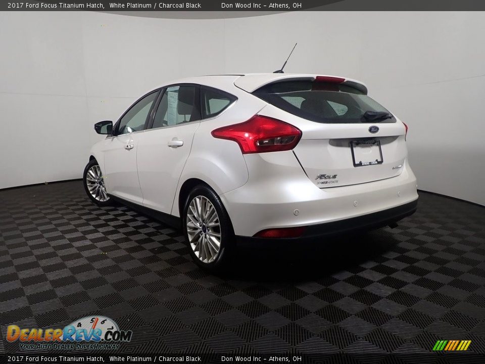 2017 Ford Focus Titanium Hatch White Platinum / Charcoal Black Photo #12