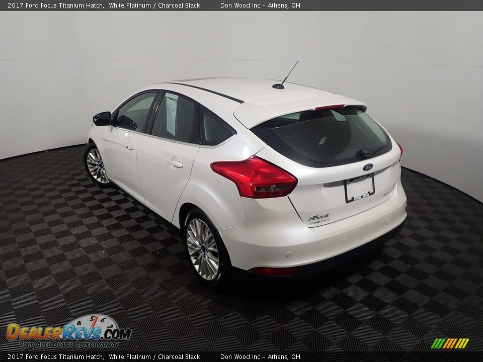 2017 Ford Focus Titanium Hatch White Platinum / Charcoal Black Photo #13