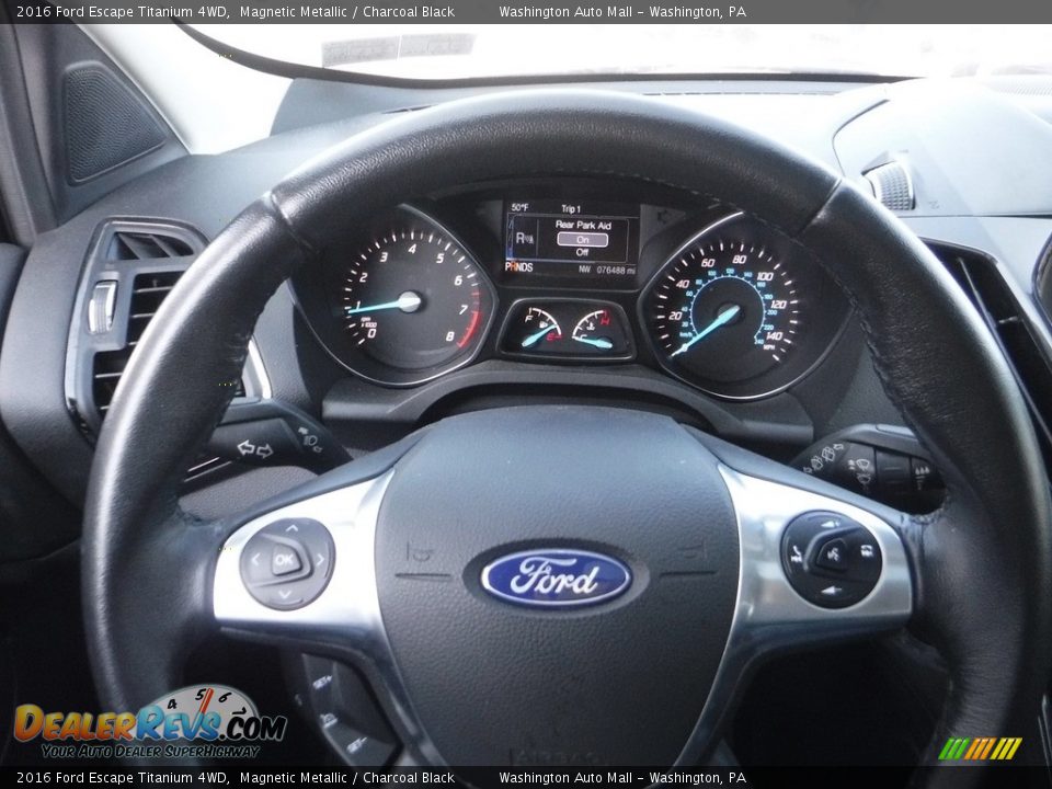 2016 Ford Escape Titanium 4WD Magnetic Metallic / Charcoal Black Photo #25