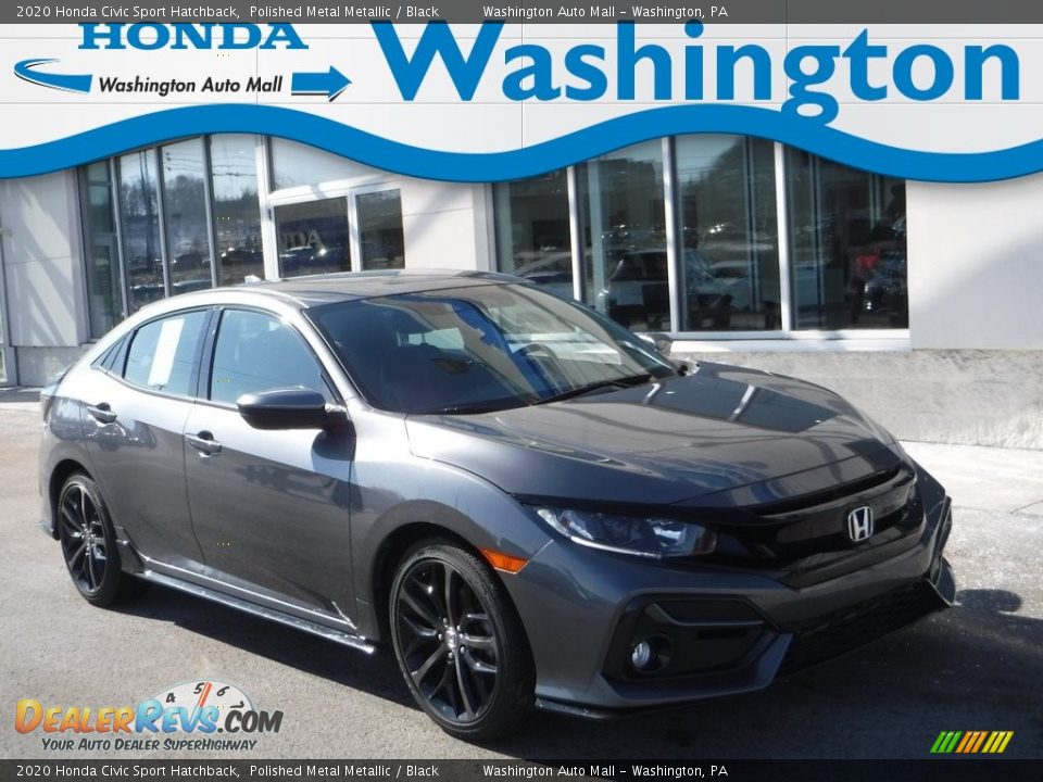 2020 Honda Civic Sport Hatchback Polished Metal Metallic / Black Photo #1