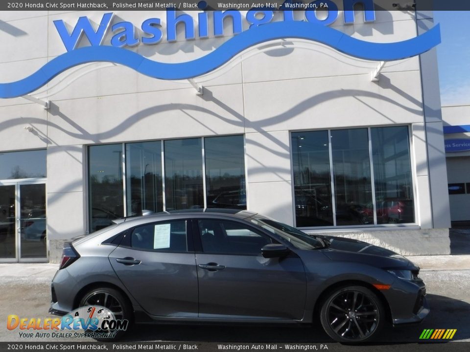 2020 Honda Civic Sport Hatchback Polished Metal Metallic / Black Photo #2