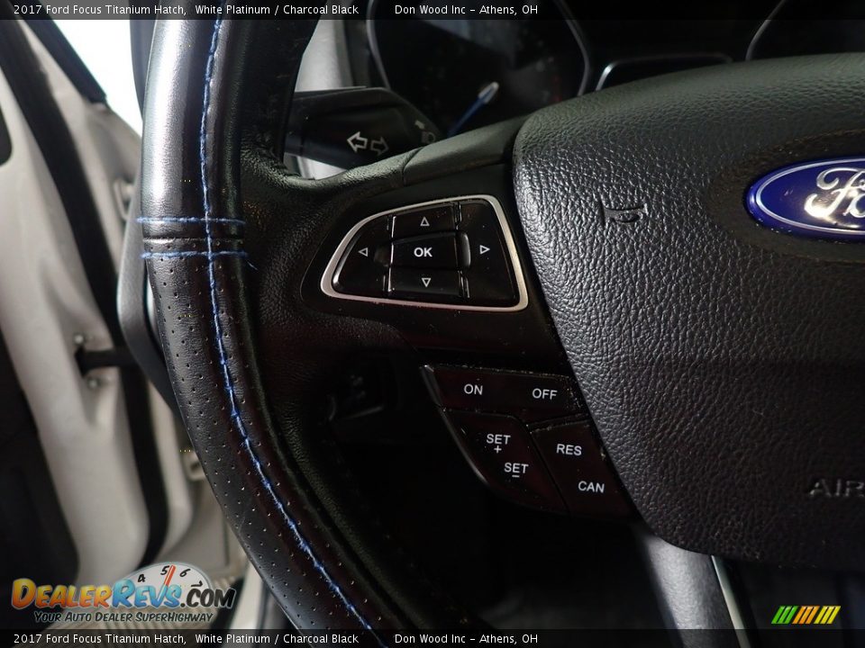 2017 Ford Focus Titanium Hatch White Platinum / Charcoal Black Photo #31