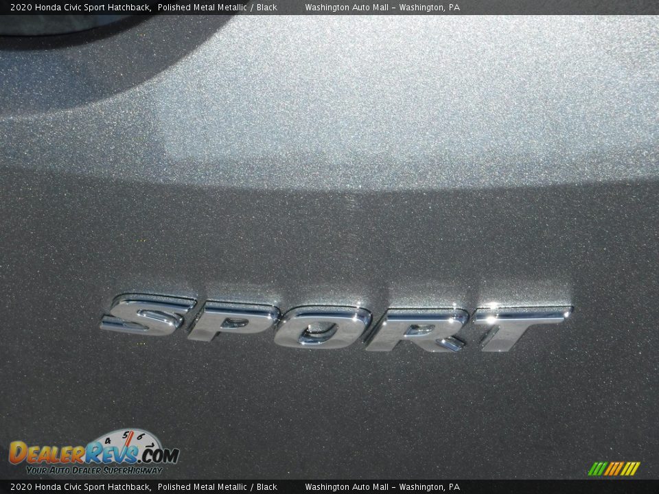 2020 Honda Civic Sport Hatchback Polished Metal Metallic / Black Photo #10
