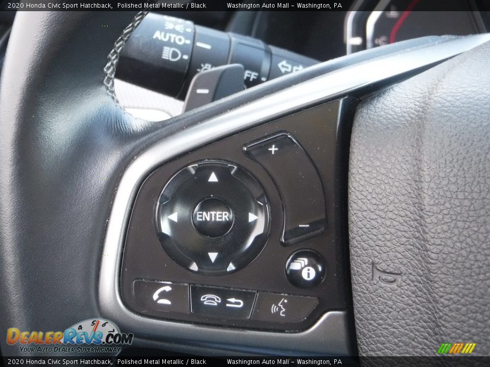 2020 Honda Civic Sport Hatchback Polished Metal Metallic / Black Photo #19