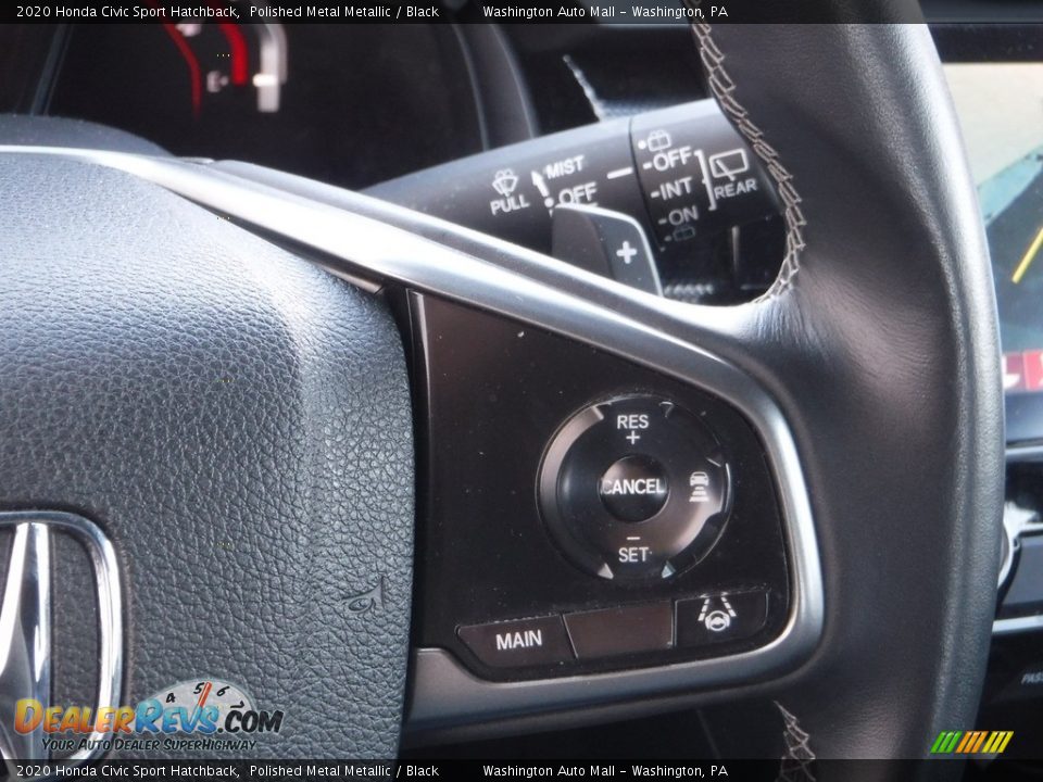 2020 Honda Civic Sport Hatchback Polished Metal Metallic / Black Photo #20