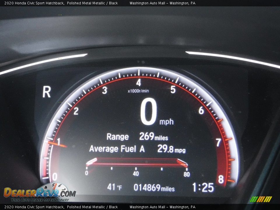 2020 Honda Civic Sport Hatchback Polished Metal Metallic / Black Photo #30