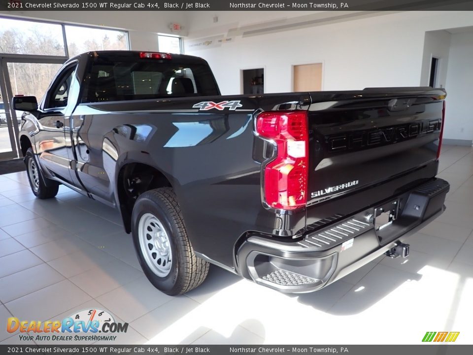 2021 Chevrolet Silverado 1500 WT Regular Cab 4x4 Black / Jet Black Photo #3