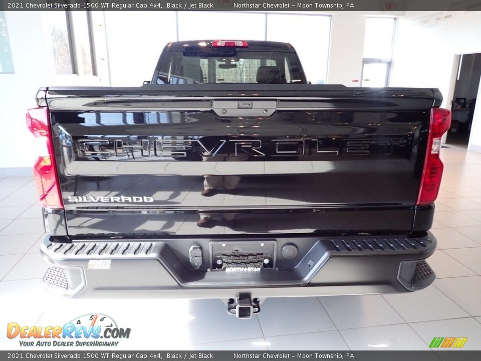 2021 Chevrolet Silverado 1500 WT Regular Cab 4x4 Black / Jet Black Photo #4