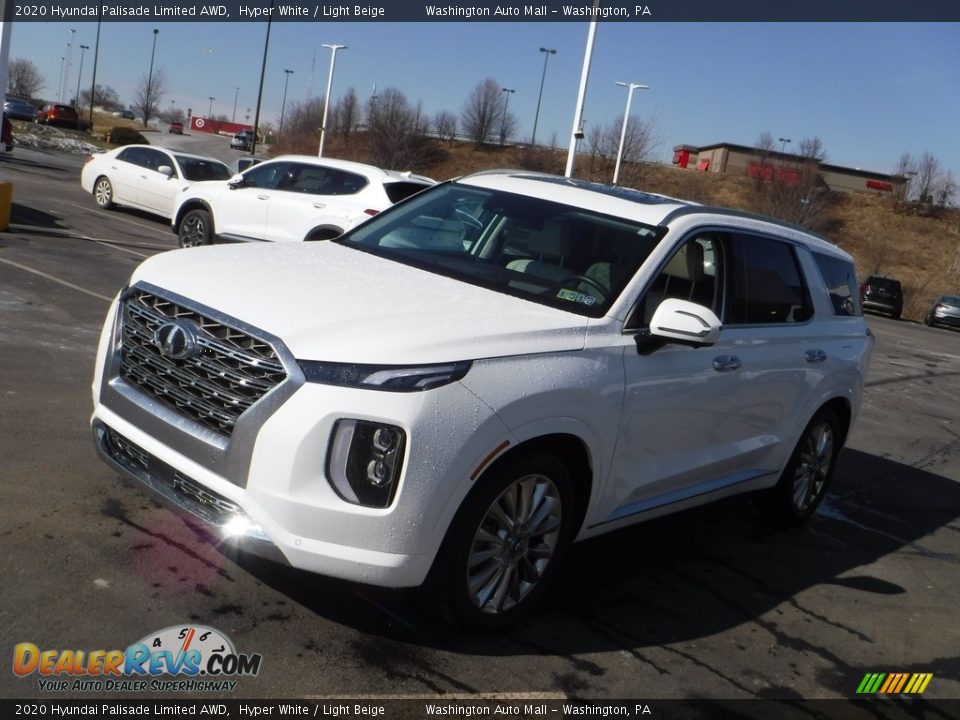 2020 Hyundai Palisade Limited AWD Hyper White / Light Beige Photo #6