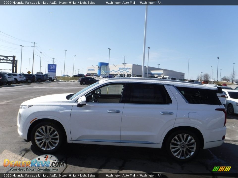 2020 Hyundai Palisade Limited AWD Hyper White / Light Beige Photo #8