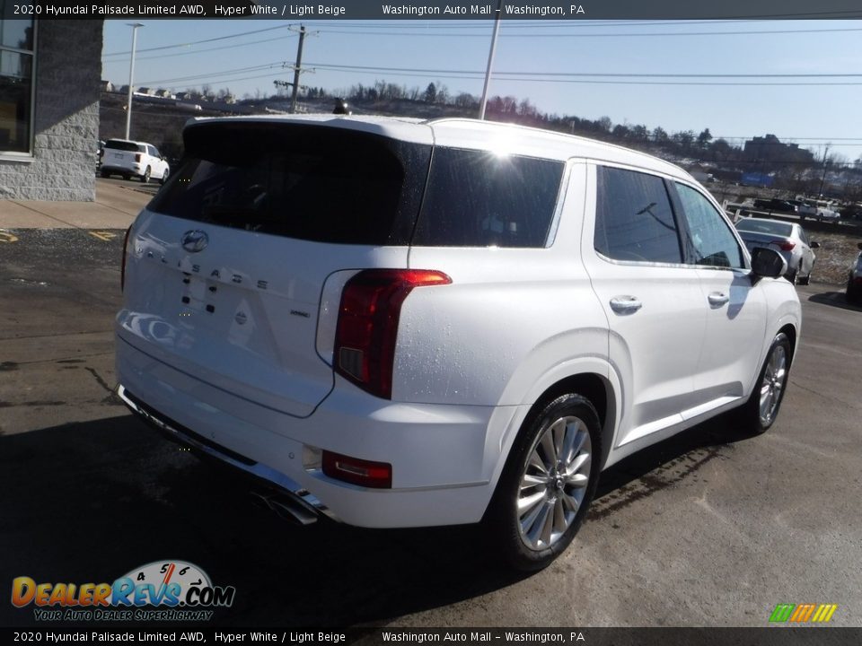 2020 Hyundai Palisade Limited AWD Hyper White / Light Beige Photo #10