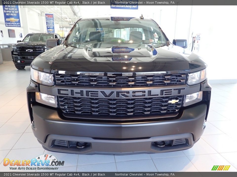 2021 Chevrolet Silverado 1500 WT Regular Cab 4x4 Black / Jet Black Photo #8