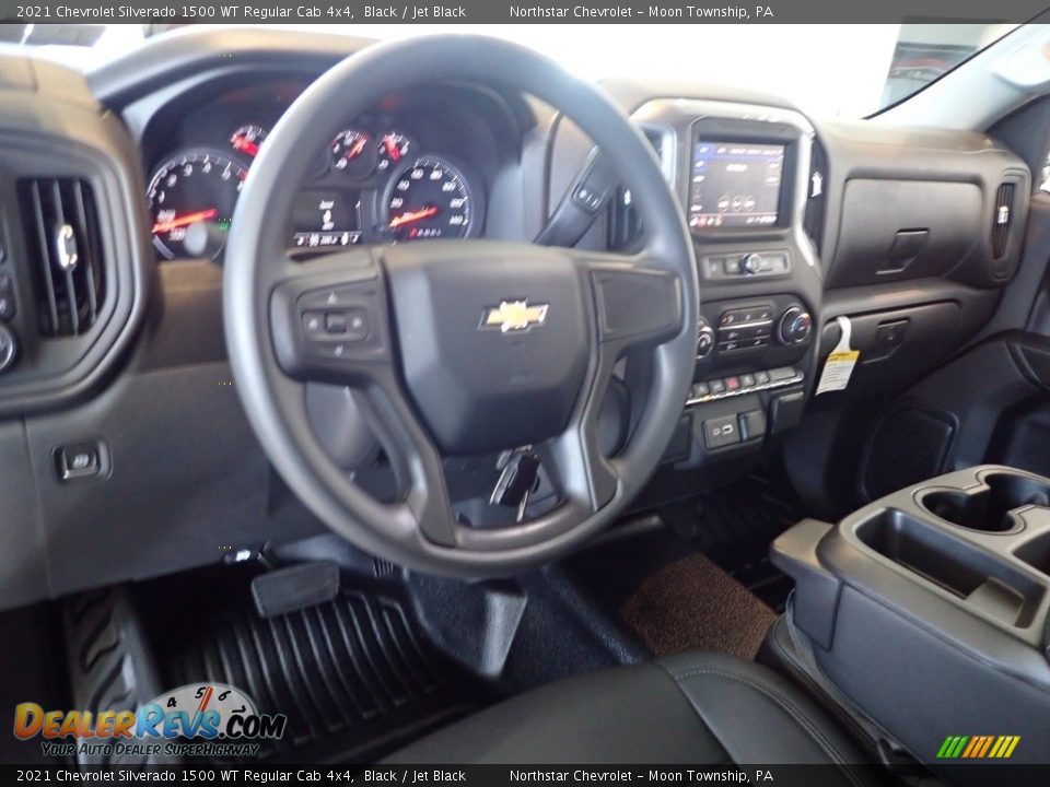 2021 Chevrolet Silverado 1500 WT Regular Cab 4x4 Black / Jet Black Photo #15