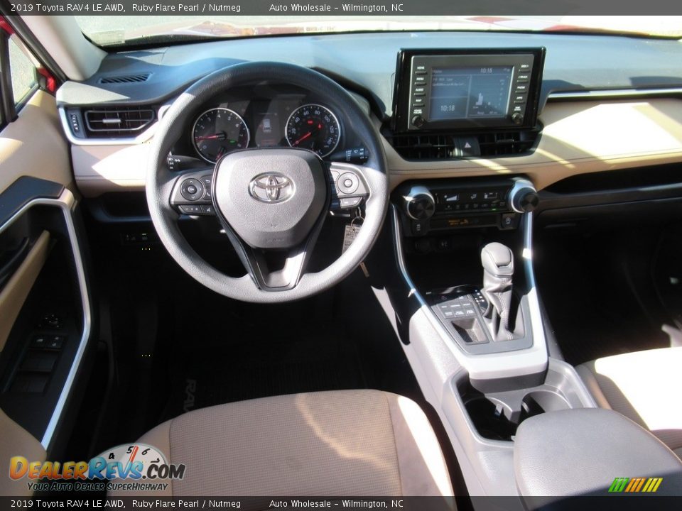 2019 Toyota RAV4 LE AWD Ruby Flare Pearl / Nutmeg Photo #15