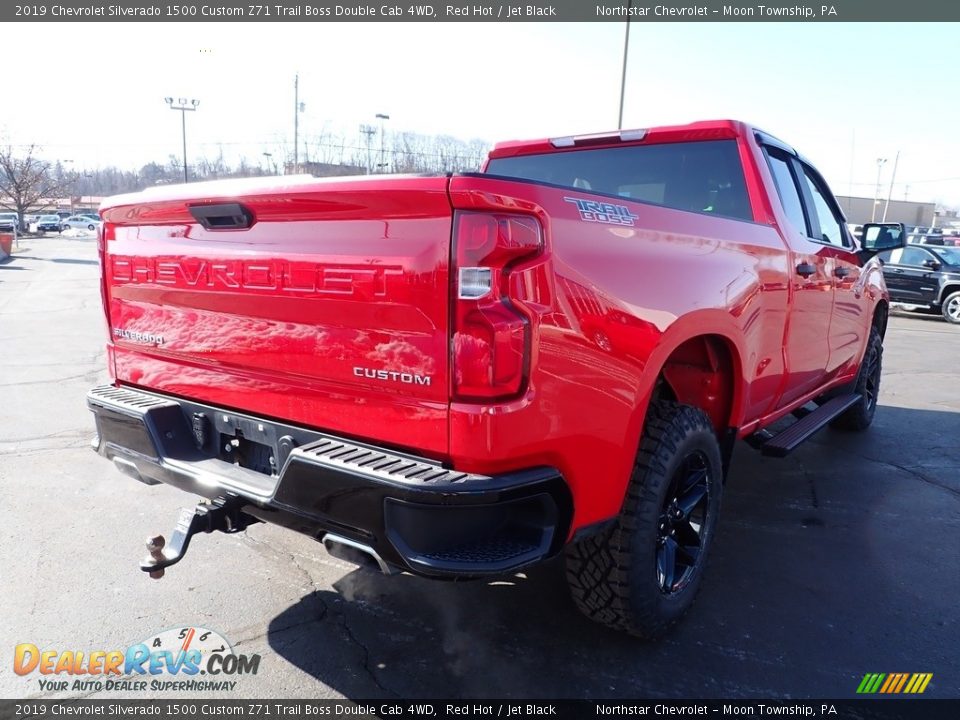 2019 Chevrolet Silverado 1500 Custom Z71 Trail Boss Double Cab 4WD Red Hot / Jet Black Photo #7