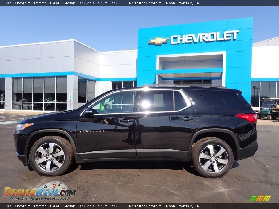 2020 Chevrolet Traverse LT AWD Mosaic Black Metallic / Jet Black Photo #3