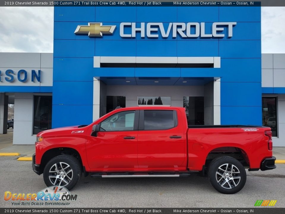 2019 Chevrolet Silverado 1500 Custom Z71 Trail Boss Crew Cab 4WD Red Hot / Jet Black Photo #1