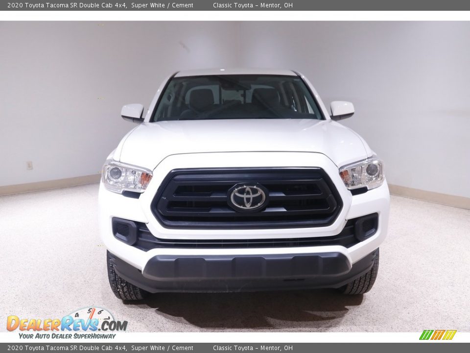 2020 Toyota Tacoma SR Double Cab 4x4 Super White / Cement Photo #2