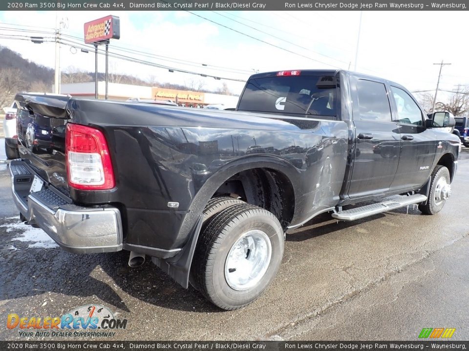 2020 Ram 3500 Big Horn Crew Cab 4x4 Diamond Black Crystal Pearl / Black/Diesel Gray Photo #5