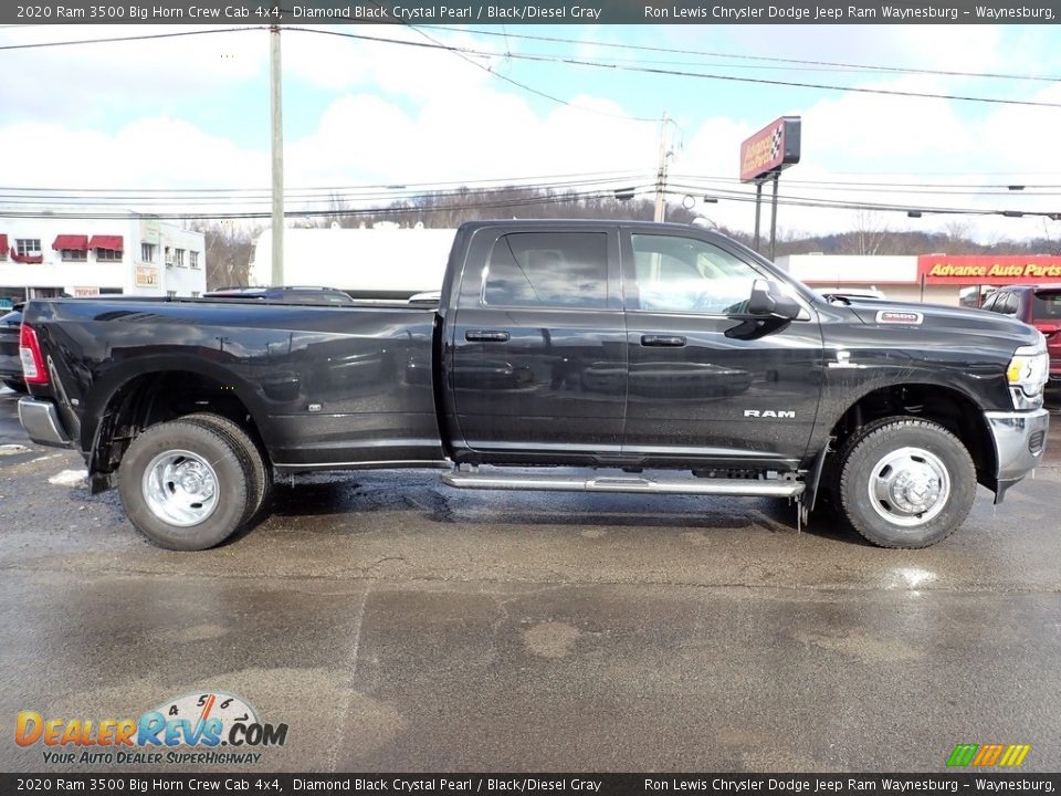 2020 Ram 3500 Big Horn Crew Cab 4x4 Diamond Black Crystal Pearl / Black/Diesel Gray Photo #6