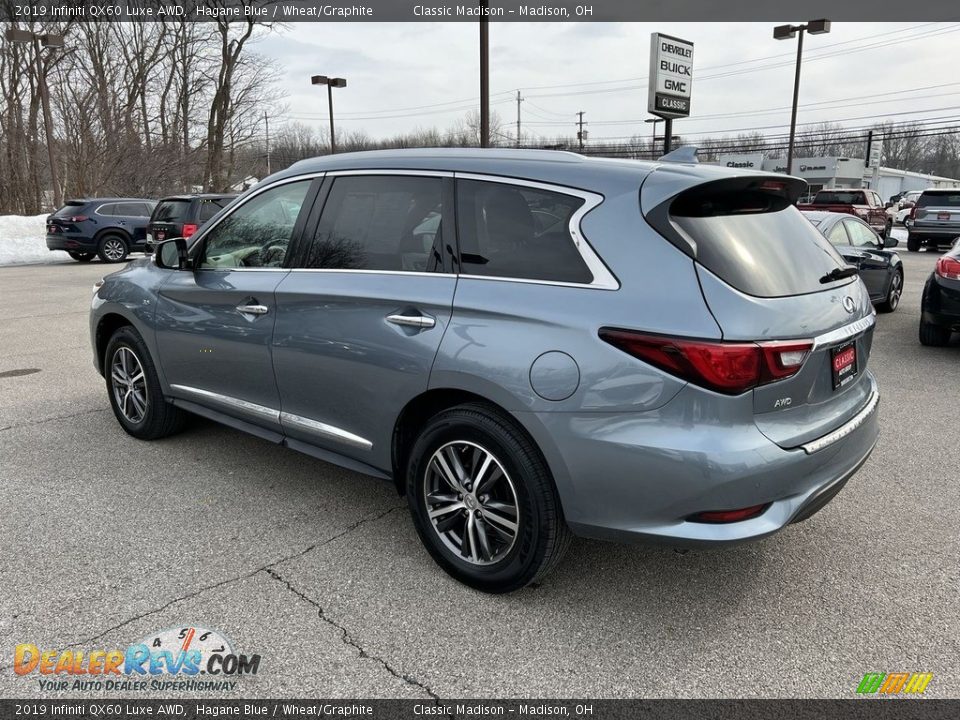 2019 Infiniti QX60 Luxe AWD Hagane Blue / Wheat/Graphite Photo #3