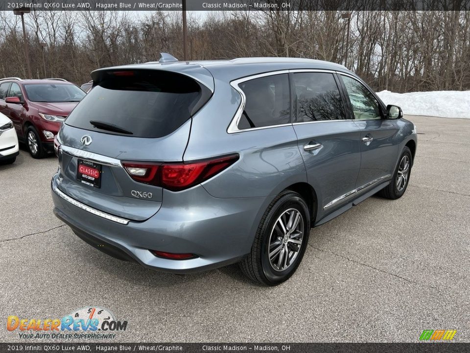 2019 Infiniti QX60 Luxe AWD Hagane Blue / Wheat/Graphite Photo #4