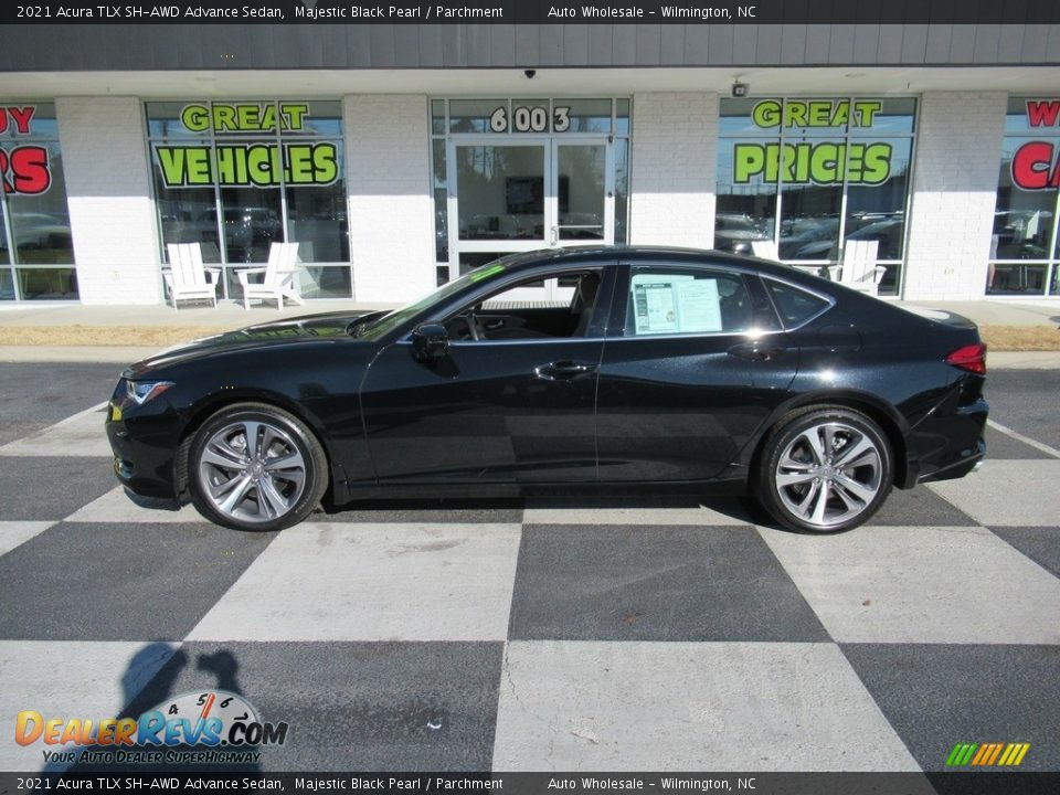 2021 Acura TLX SH-AWD Advance Sedan Majestic Black Pearl / Parchment Photo #1