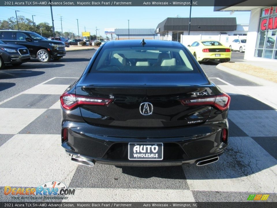 2021 Acura TLX SH-AWD Advance Sedan Majestic Black Pearl / Parchment Photo #4