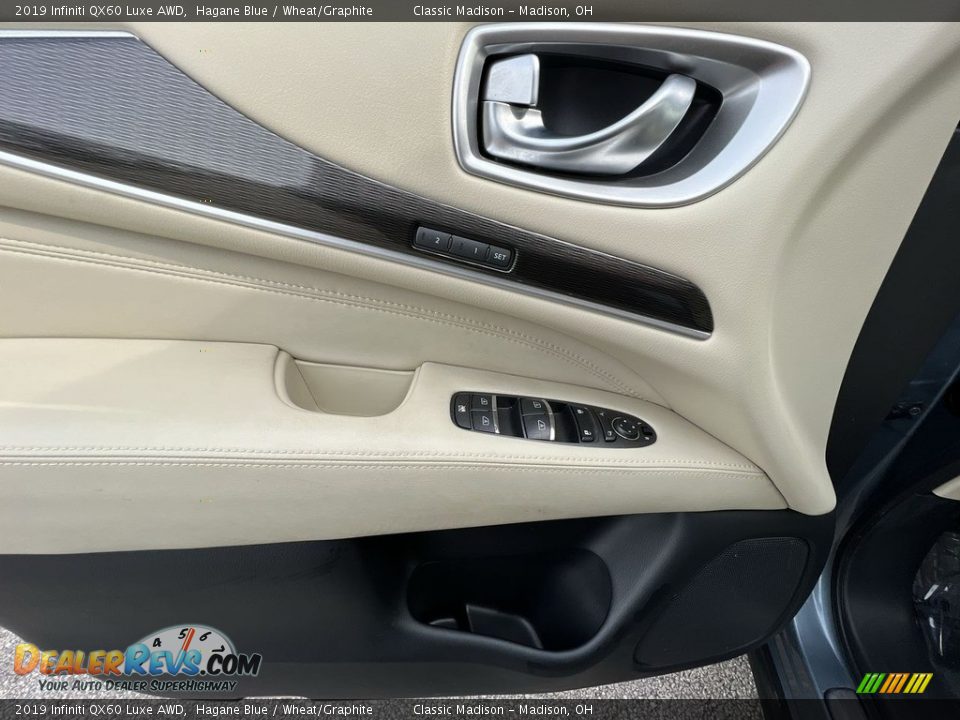 2019 Infiniti QX60 Luxe AWD Hagane Blue / Wheat/Graphite Photo #11